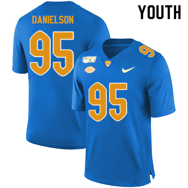 2019 Youth #95 Devin Danielson Pitt Panthers College Football Jerseys Sale-Royal